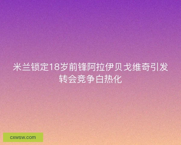 米兰锁定18岁前锋阿拉伊贝戈维奇引发转会竞争白热化